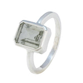 Siti Abstract Light Green Solitaire Ring